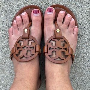 $238 Tory Burch miller cognac Brown sandals 7 1/2